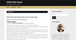 Desktop Screenshot of expectingvalue.com